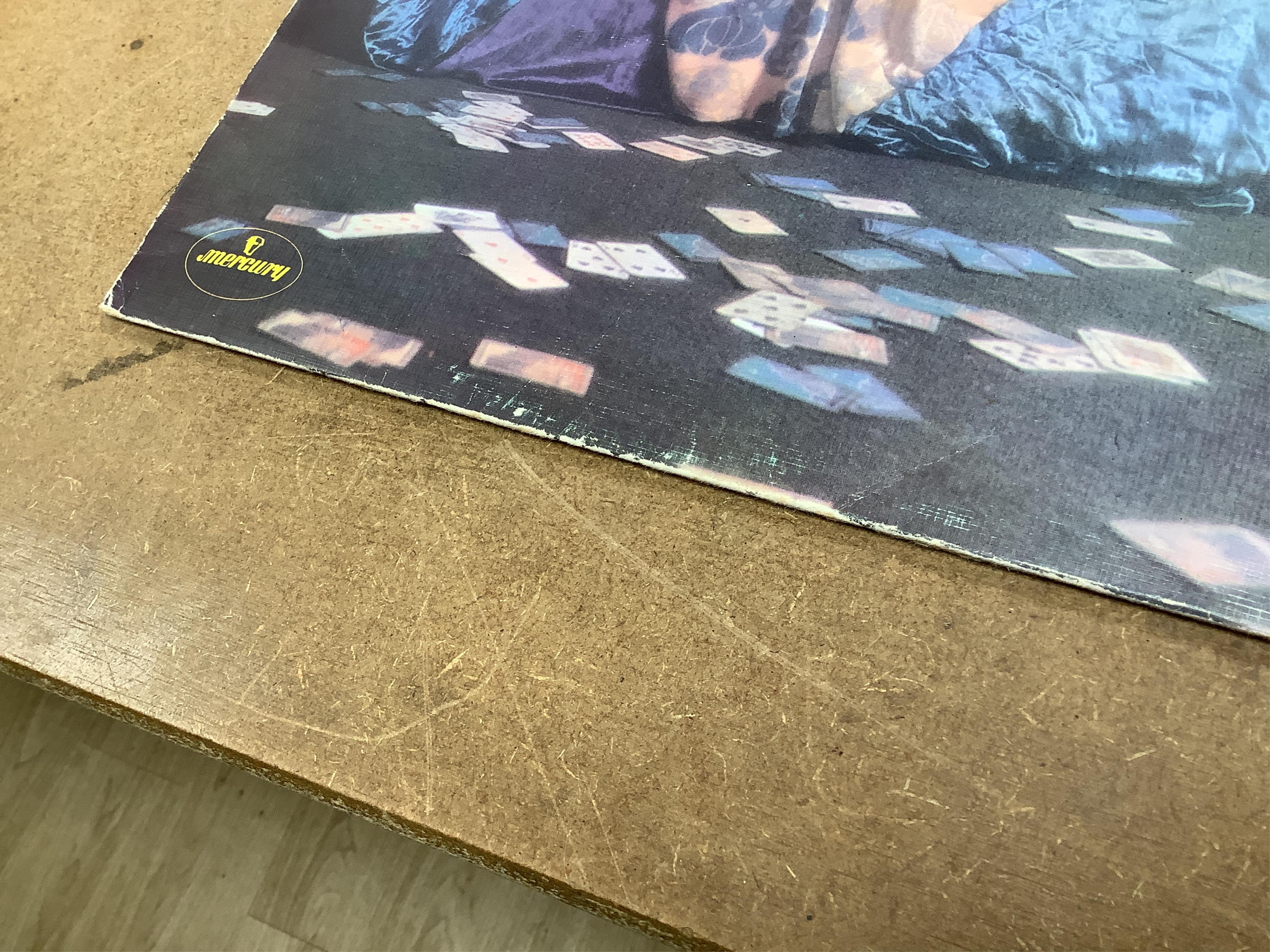 David Bowie, The Man Who Sold the World, 1971 LP record album, on Mercury label, 6338 041, in the scarce cover with Bowie wearing a dress and lying on a chaise lounge